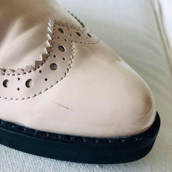 DSW Gunmetal Marushka Wingtip Vegan Pink Patent Oxford 7 - Picture 8 of 11